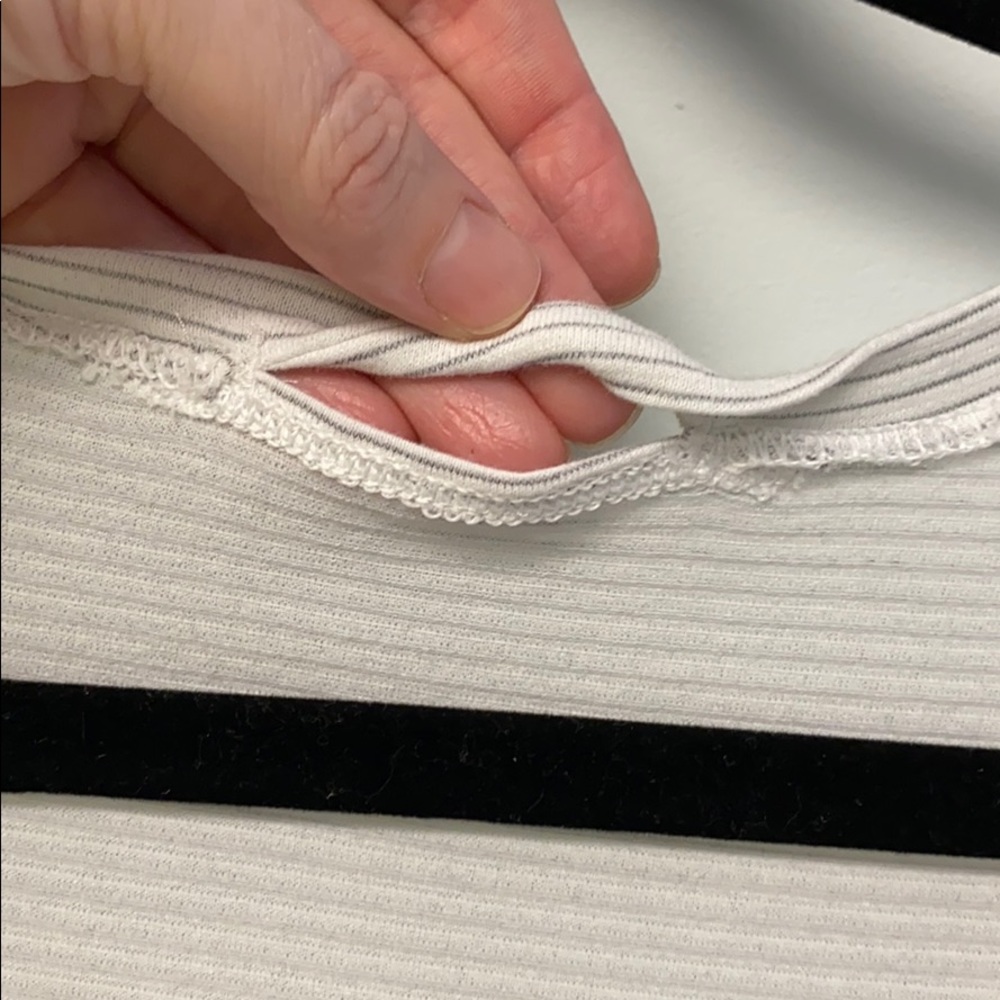 Lululemon What The Sport Tee, White Stripes 4 View 3